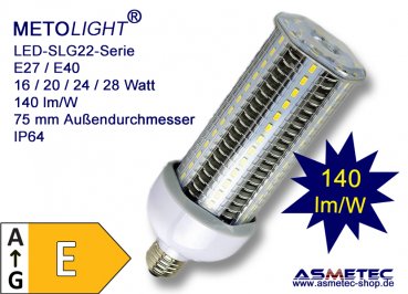 LED-Lampe SLG22 - 28 Watt, E27, 360°, 3800 lm, warmweiß